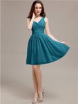 V-Neck Short A-Line Bridesmaid Dresses