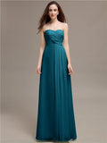 Simple Sweetheart Sleeveless A-line Floor-Length Bridesmaid Dresses