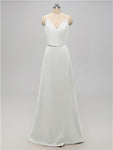 A-line V Neck Floor Length Bridesmaid Dresses