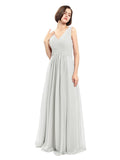 Simple A-line Chiffon V-neck Bridesmaid Dresses