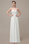 Sweatheart A-line Chiffon One Shoulder Floor-Length Long Bridesmaid Dresses