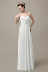 Sweetheart A-line Simple Chiffon Floor-Length Long Bridesmaid Dresses