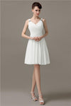 Chiffon Sexy V-neck A-line Knee-Length Bridesmaid Dresses