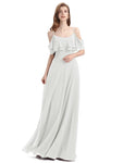 Elegant A-line Spaghetti Straps Chiffion Floor-Length Bridesmaid Dresses