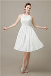 Halter  A-line Knee-Length Chiffon Bridesmaid Dresses