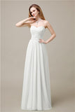 Pretty Chiffon A-line Sweetheart Floor-Length Bridesmaid Dresses