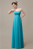 A-line Chiffon Sweatheart Floor-Length Beach Bridesmaid Dresses