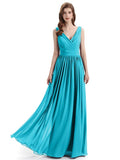 Elegant V-neck Floor Lenght Bridesmaid Dresses