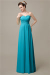 A-line Sweetheart Chiffon Floor-Length Long Bridesmaid Dresses