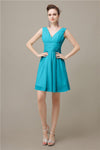 Pretty V-neck A-line Knee-Length Bridesmaid Dresses