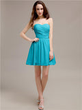 Simple Sweetheart A-Line Short Chiffon Bridesmaid Dresses