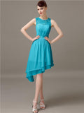 Illusion A-Line Short Bridesmaid Dresses