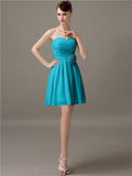 Simple Sweetheart A-Line Short Bridesmaid Dresses