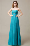 Elegant Straight Chiffon A-line Floor-Length Bridesmaid Dresses