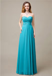 Charming A-line Sweetheart Sleeveless Floor-Length Bridesmaid Dresses