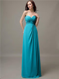 Elegant Sweetheart Chiffon A-line Long Bridesmaid Dresses