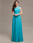 Simple One-Shoulder Sleeveless A-line Chiffon Bridesmaid Dresses