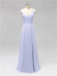 Fashion A-line V-neck Chiffon Bridesmaid Dresses