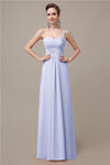 Sweatheart A-line Chiffon One Shoulder Floor-Length Long Bridesmaid Dresses