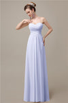 A-line Chiffon Sweatheart Floor-Length Beach Bridesmaid Dresses