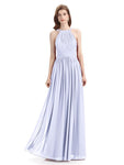 Charming Halter Chiffon A-line Sleeveless Floor-Length Bridesmaid Dresses