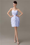 Elegant A-line Pleated Chiffon Knee-length Bridesmaid Dresses