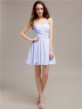 Simple Sweetheart A-Line Short Chiffon Bridesmaid Dresses