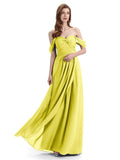 Charming Off-The-Shoulder Sweethert Floor Lenght Bridesmaid Dresses