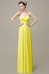 A-line Chiffon Sweetheart Floor-Length Long Bridesmaid Dresses