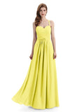 Elegant Spaghetti Strap Sweetheart Floor Length Bridesmaid Dresses