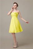 A-line Chiffon Sweetheart Knee-Length Short Bridesmaid Dresses