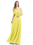 Elegant A-line Spaghetti Straps Chiffion Floor-Length Bridesmaid Dresses