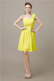 Popular One-shoulder Sweetheart Knee-Length Bridesmaid Dresses