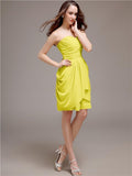 Sweetheart Short Sheath Knee length Bridesmaid Dresses