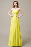 Elegant Straight Chiffon A-line Floor-Length Bridesmaid Dresses