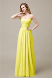 Pretty Chiffon A-line Sweetheart Floor-Length Bridesmaid Dresses