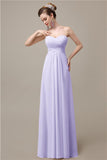 A-line Chiffon Sweatheart Floor-Length Beach Bridesmaid Dresses