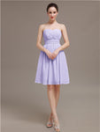 Sweetheart Chiffon A-line Short Bridesmaid Dresses