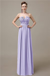 Sweetheart Simple A-line Floor-Length Chiffon Bridesmaid Dresses