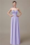 Sweetheart Simple A-line Floor-Length Chiffon Bridesmaid Dresses