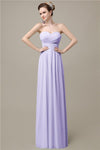 A-line Chiffon Sweetheart Floor-Length Long Bridesmaid Dresses