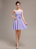 Sweetheart A-Line Short Chiffon Bridesmaid Dresses