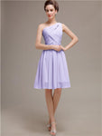 Pretty One-shoulder A-line Knee-Length Bridesmaid Dresses