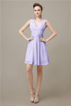 Pretty V-neck A-line Knee-Length Bridesmaid Dresses