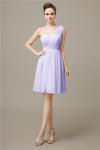 Elegant One-shoulder A-line Knee-Length Bridesmaid Dresses