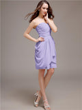 Sweetheart Short Sheath Knee length Bridesmaid Dresses