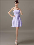 Simple Sweetheart A-Line Short Bridesmaid Dresses