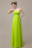 A-line Chiffon Sweatheart Floor-Length Beach Bridesmaid Dresses