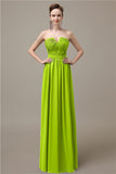 Sweetheart Simple A-line Floor-Length Chiffon Bridesmaid Dresses