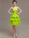 Sweetheart Pleats A-line Short Bridesmaid Dresses